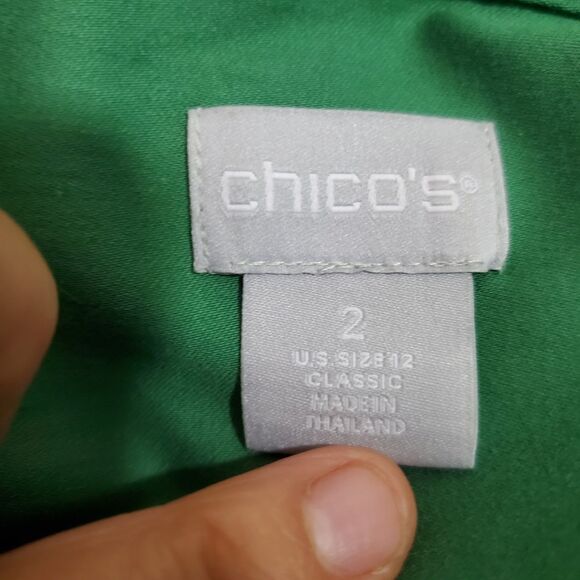 Chico's No Iron Stretch Solid Shirt Size Large NWT Reg $79.50 - Picture 5 of 10